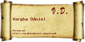 Vargha Dániel névjegykártya